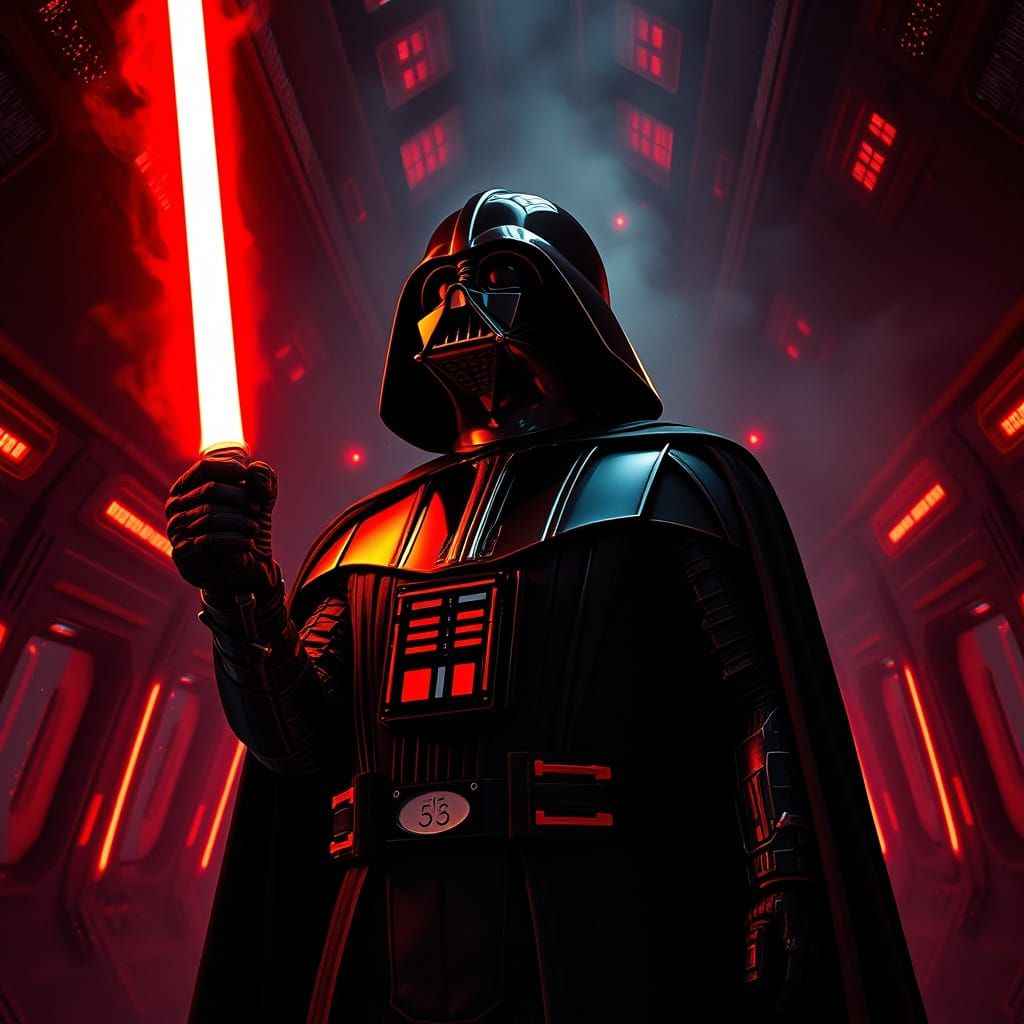 Dark Lord of the Galaxy in Ominous Spaceship