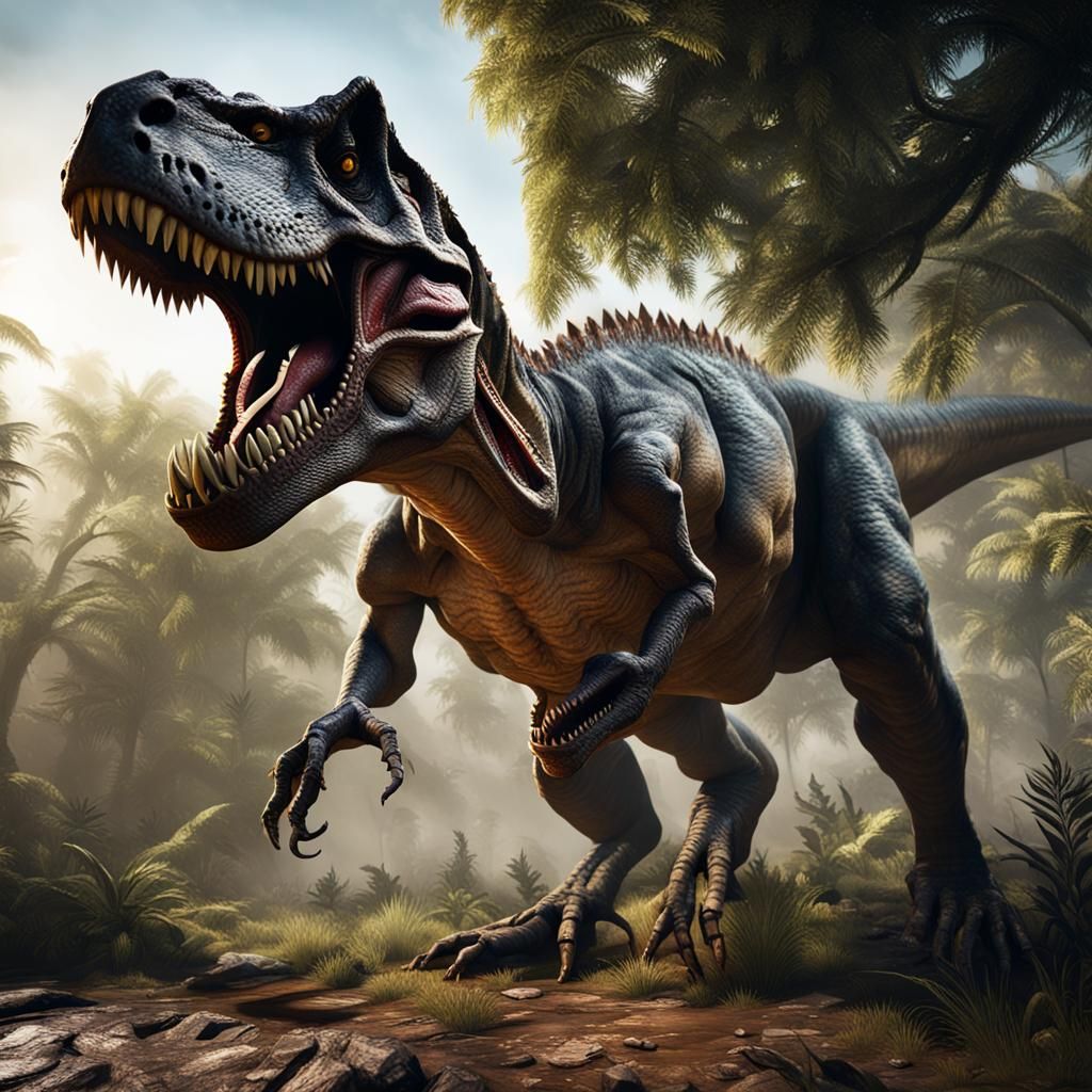 Tyrannosaurus Rex in 3D Cinematic Style