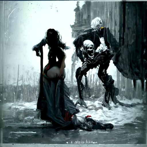 Undead Horror Artwork in Gustave Doré Style