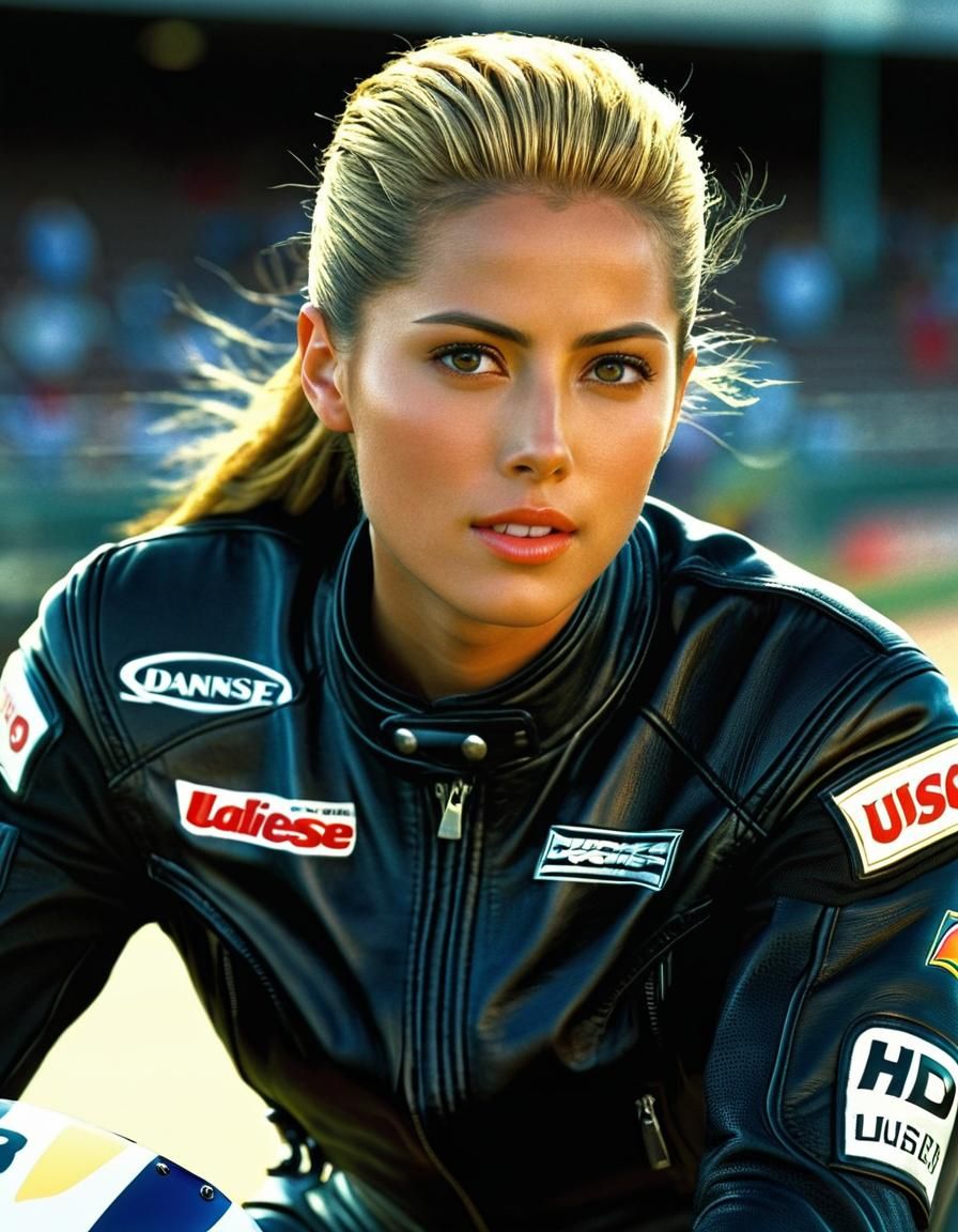 Ultrarealistic Sport Bike Racer Portrait in 8K