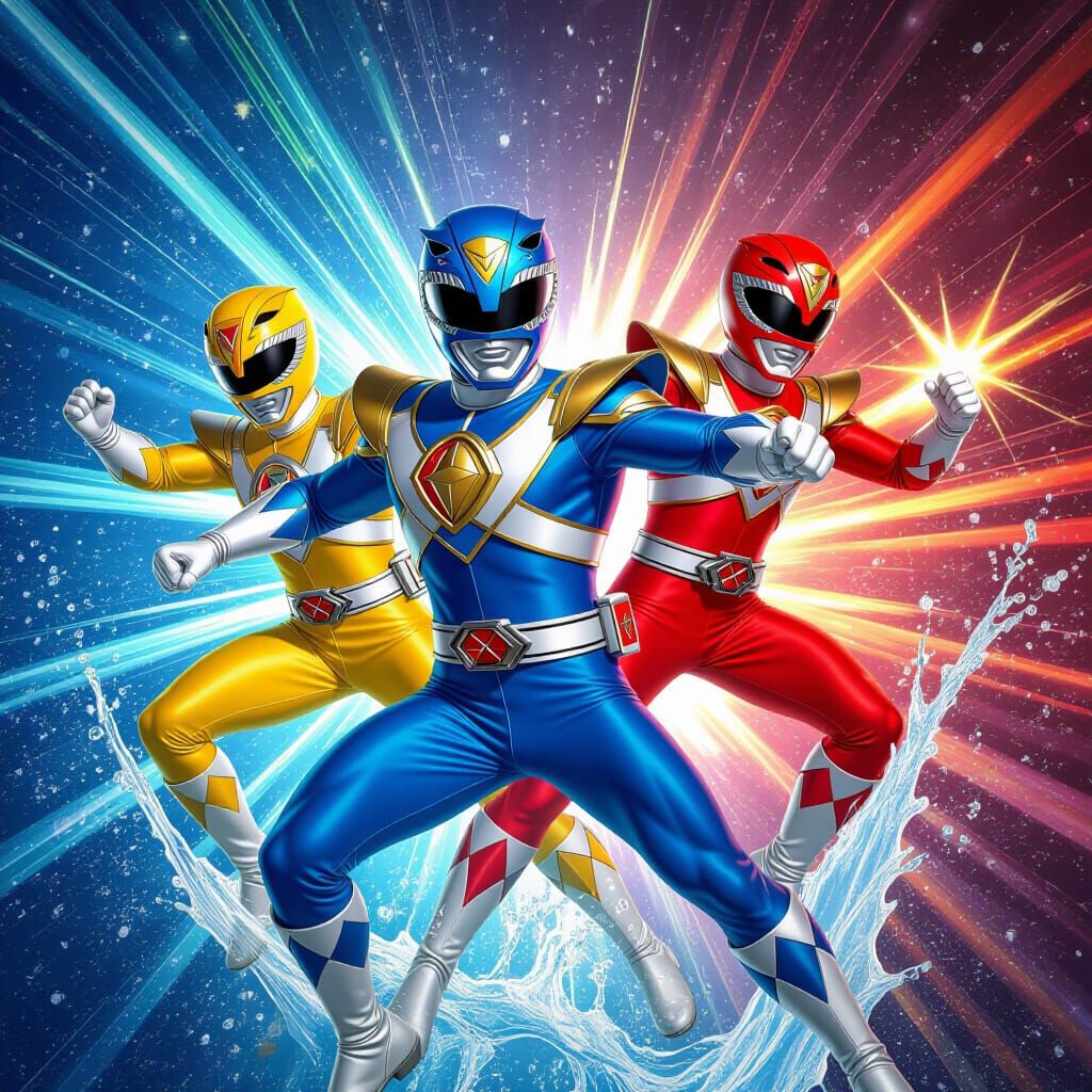 Light Speed Rescue Rangers Morphing with Titanium Ranger