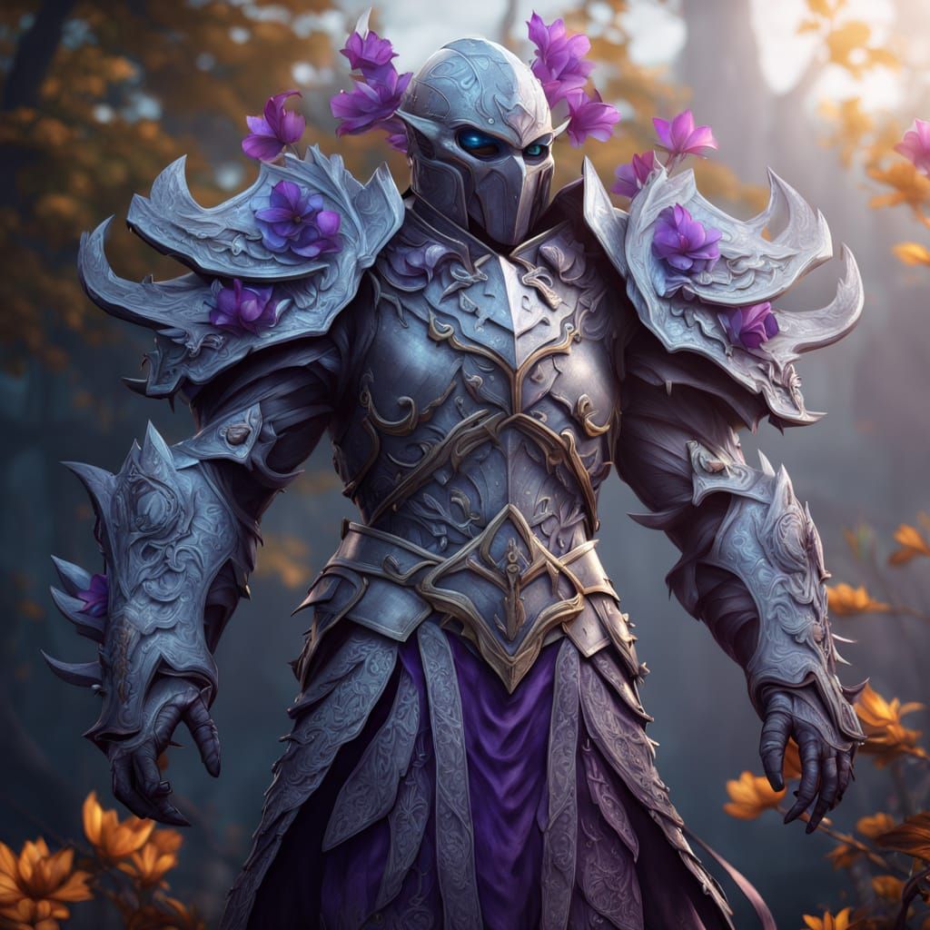 Floral Knight Fantasy Concept Art in Unreal Engine