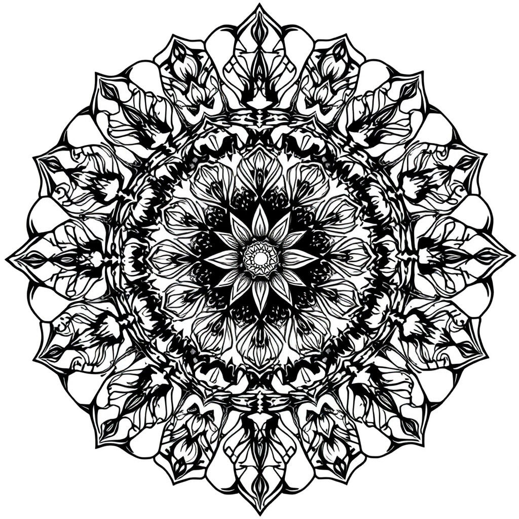Detailed Mandala Vector Art in Ornate Style