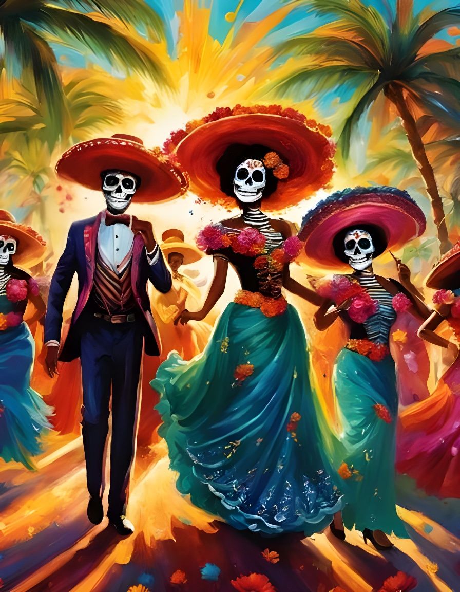 Día de los muertos procession