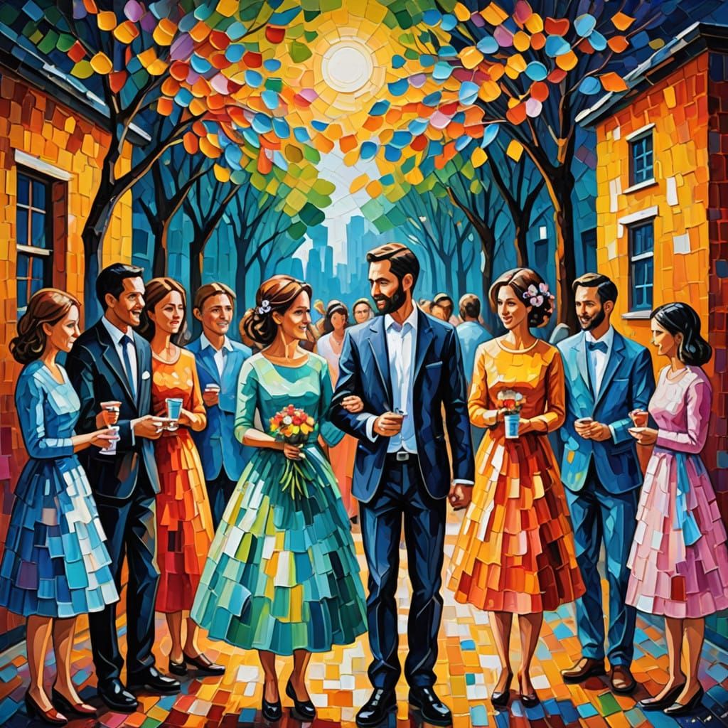 Gender reveal party scene