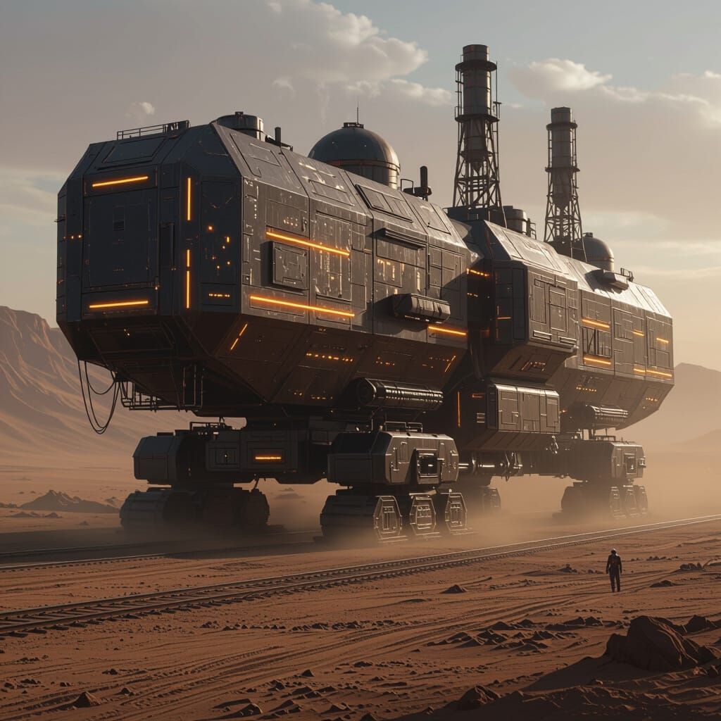 Massive Industrial Complex Svartalfheim on Dusty Plain