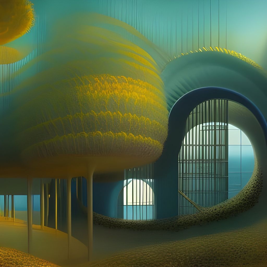 Submarine City at Sunset in Steamnouveau Style