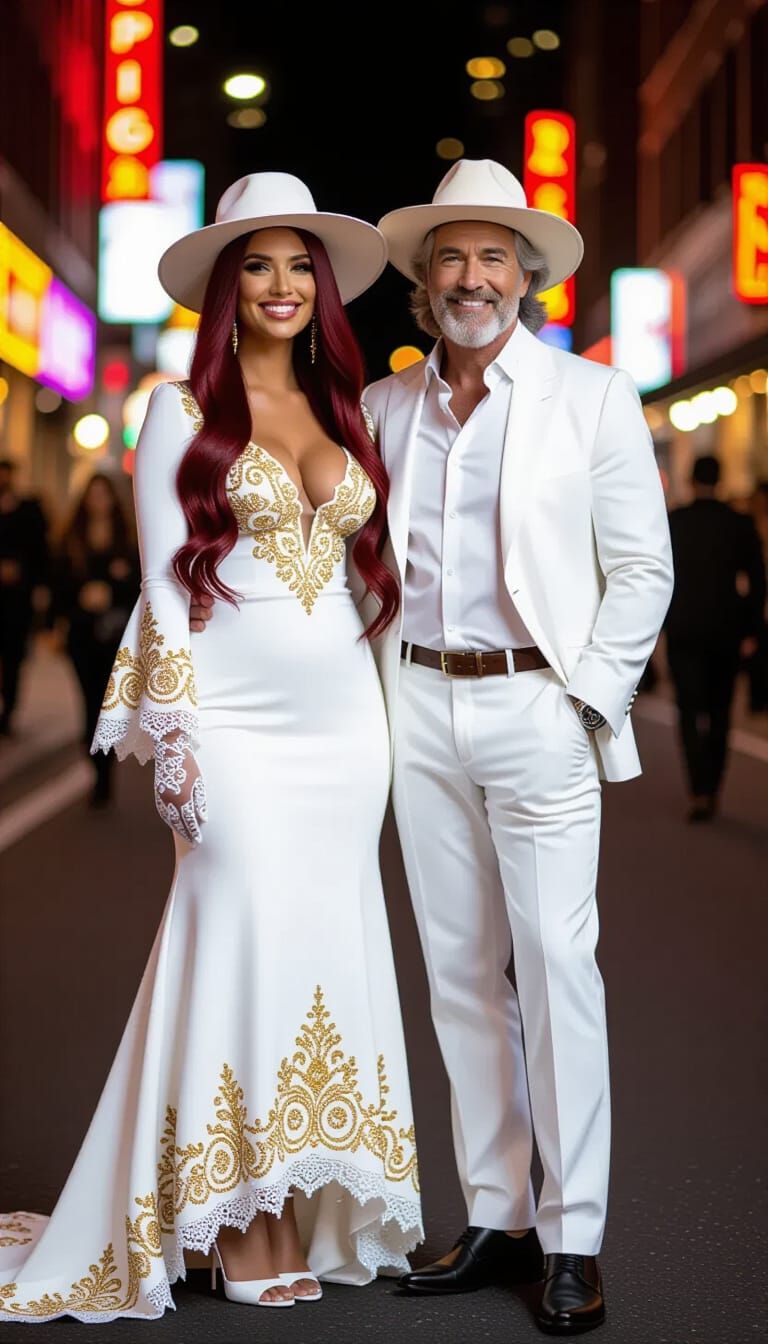 Stylish Couple in Vibrant Street Photography