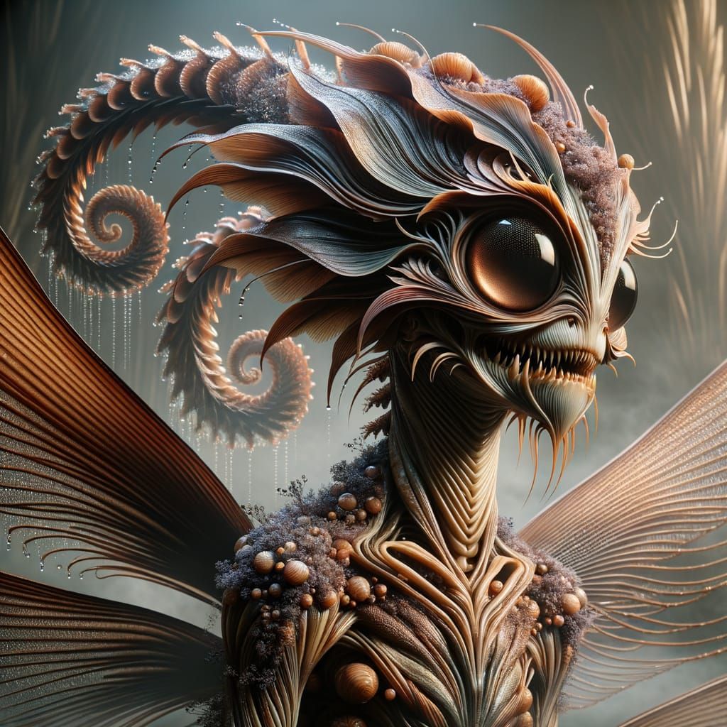 Ethereal Nature Deity in Misty Forest