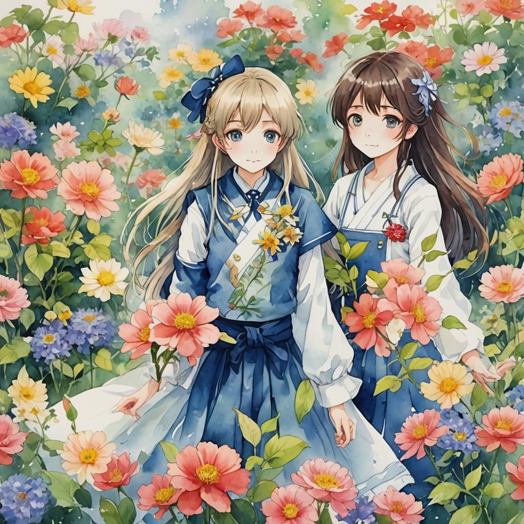 Anime Key Visual Watercolor Illustration