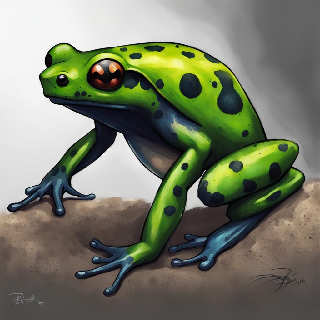 poison dart frog concept art