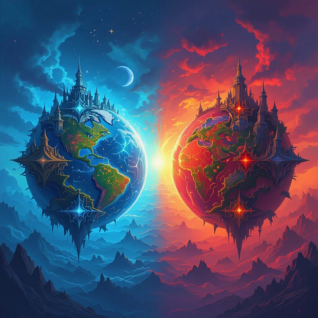 Fantasy Map of Eryndor and Draem'Kor in WoW Style