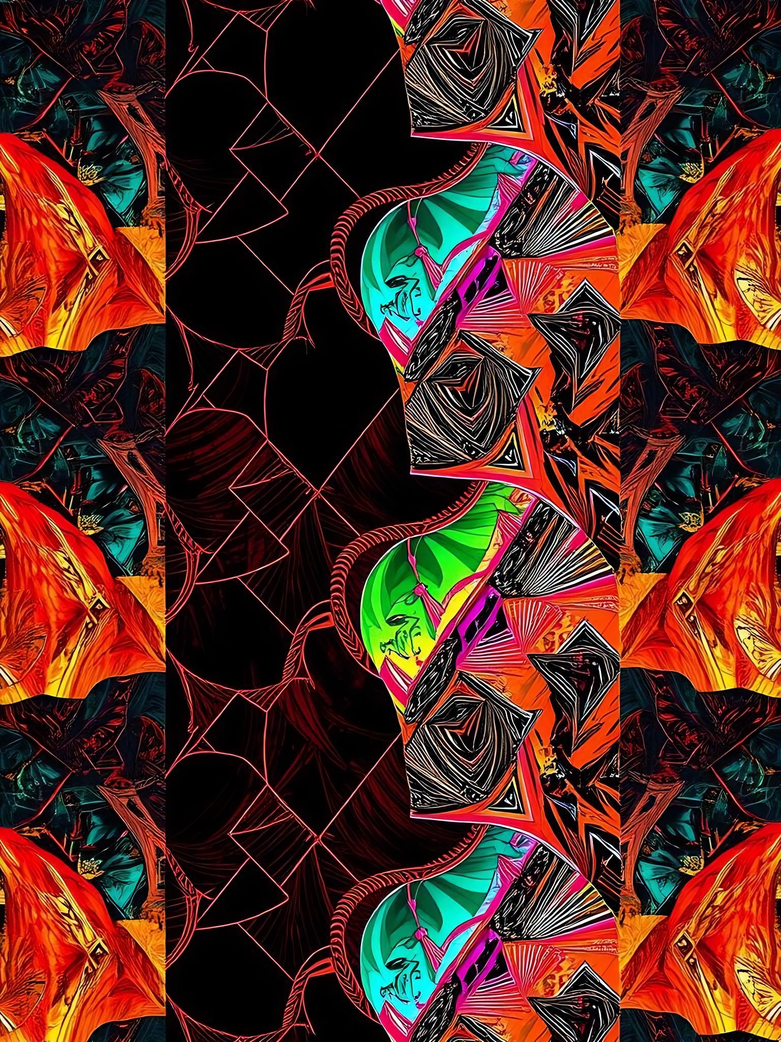 Evolving Abstract Patterns with Visual Glitches
