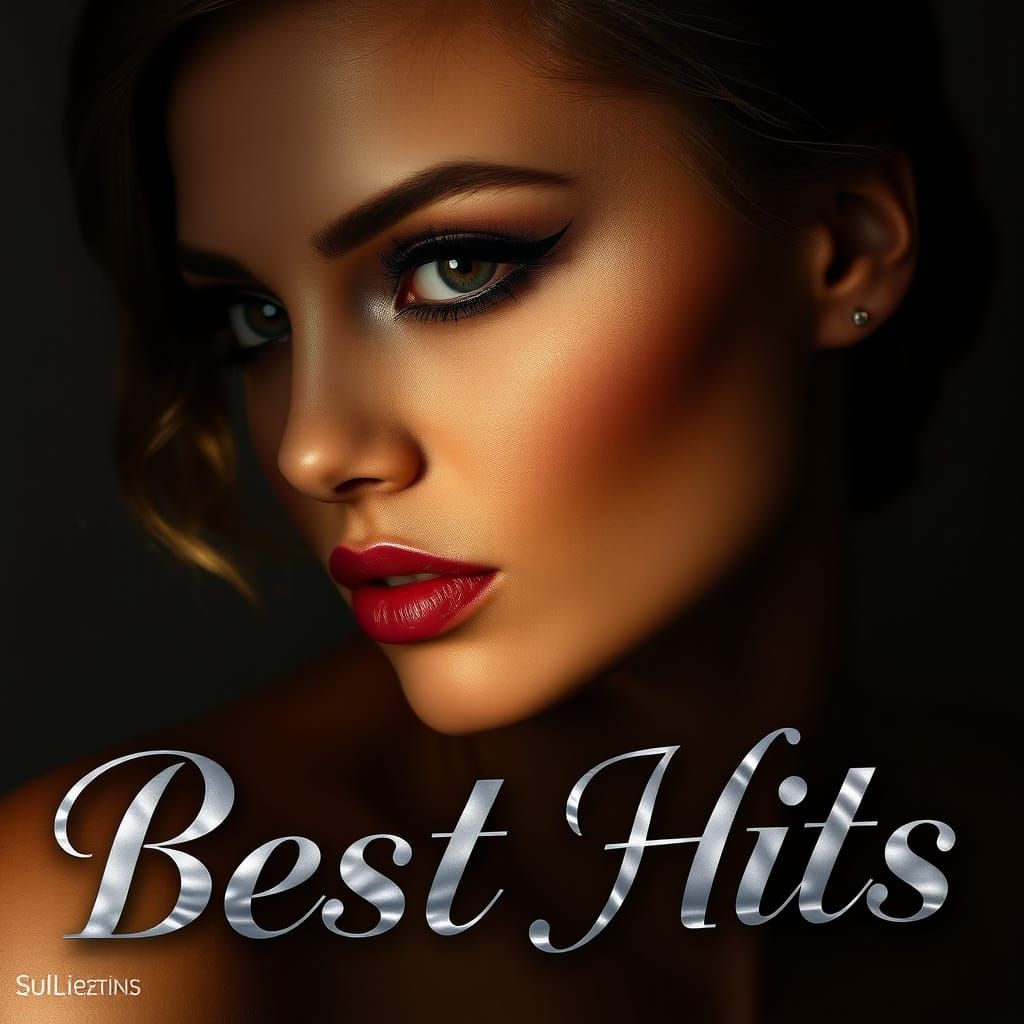 Sultry Woman in Golden Glow