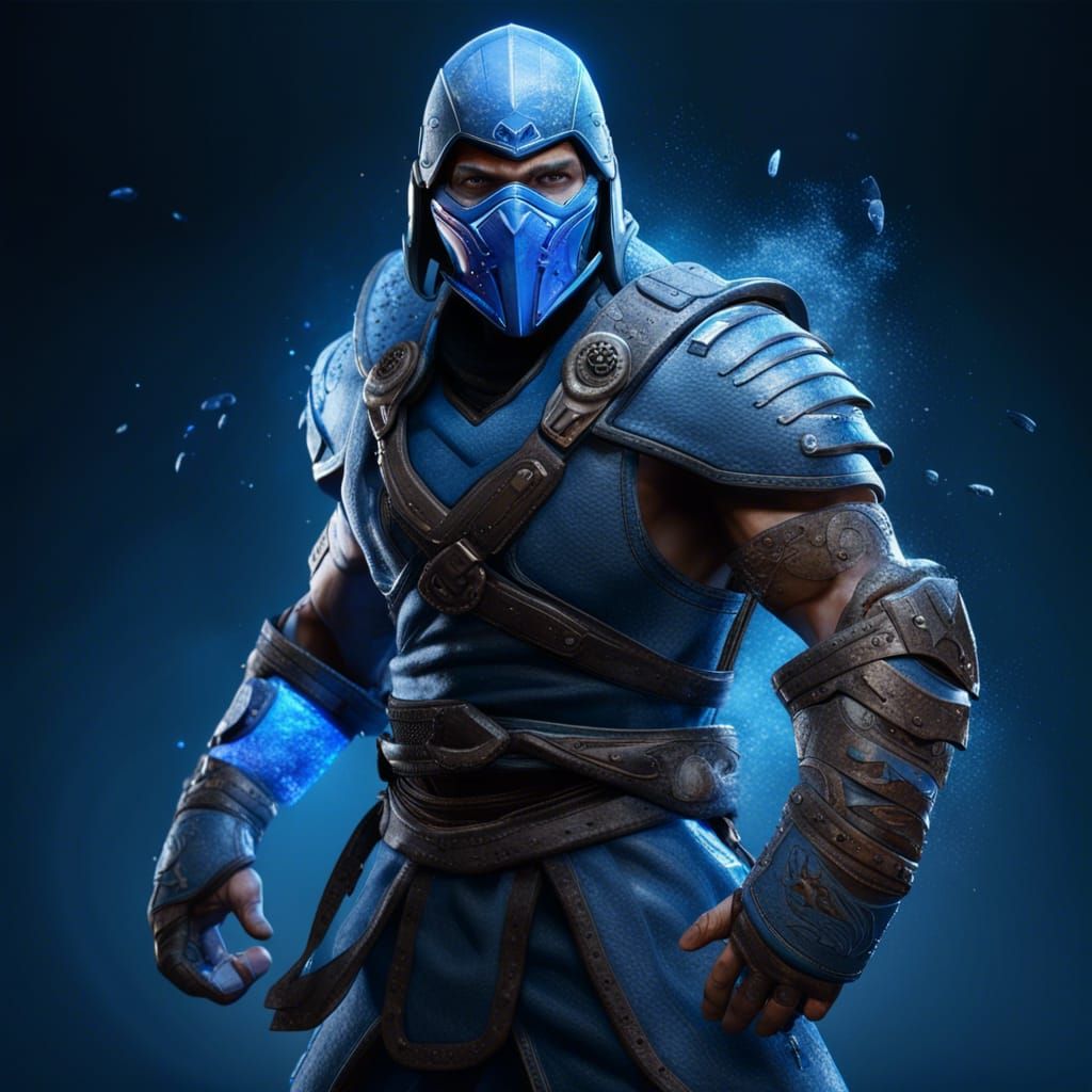 Subzero Mortal Kombat Character in Hyperrealistic Detail
