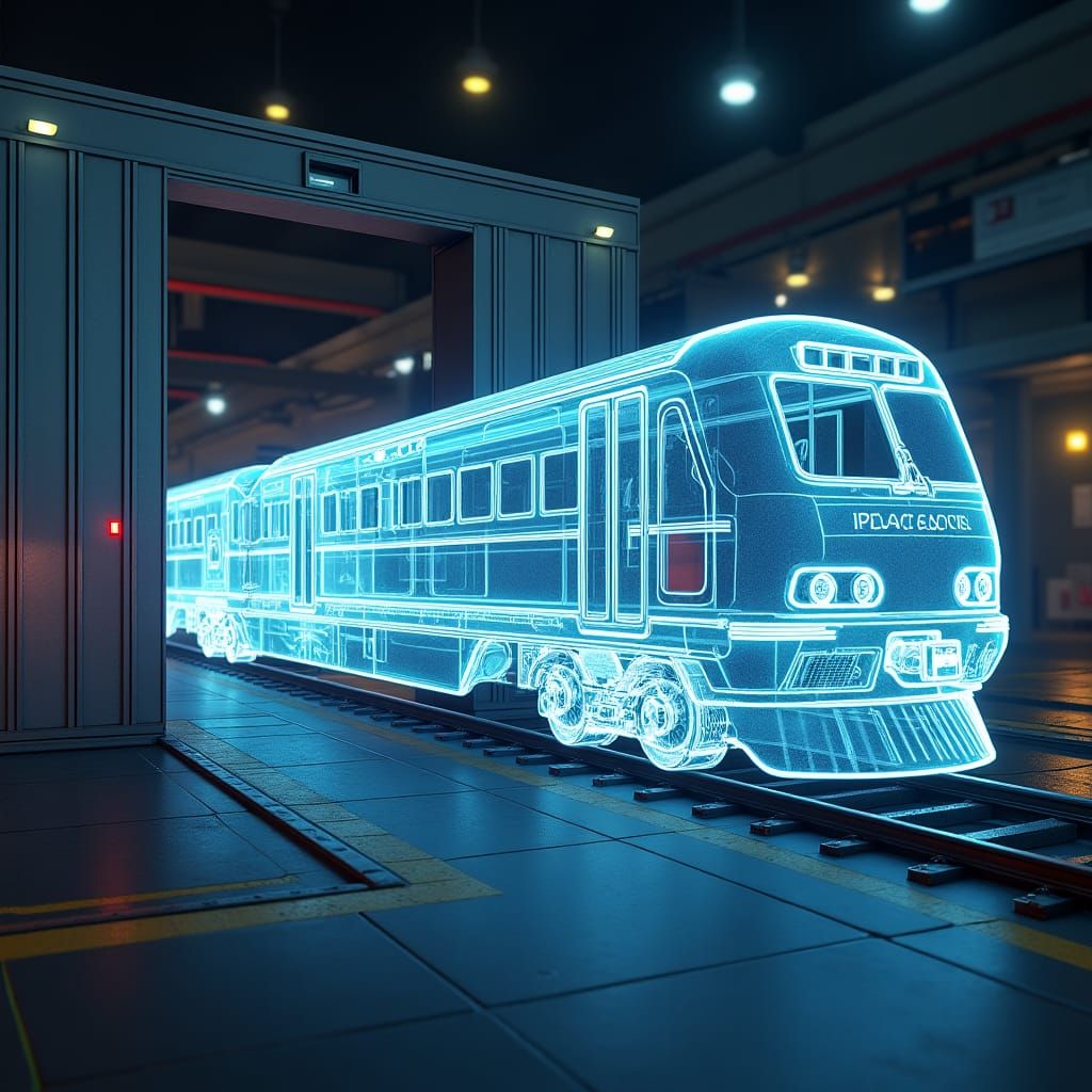 X-Ray Image of Train at Security Gate