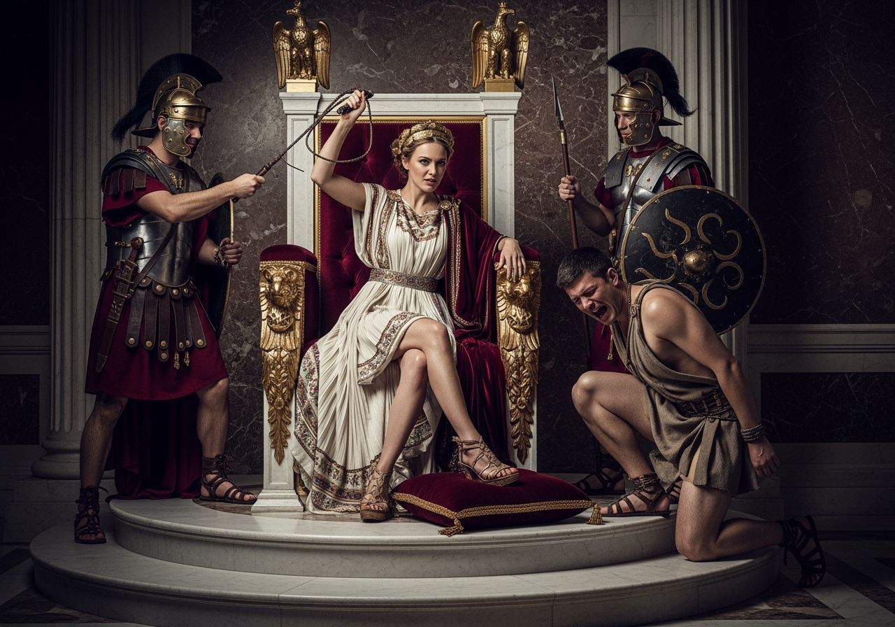 Empress Messalina's Throne Room: Cinematic Roman Grandeur