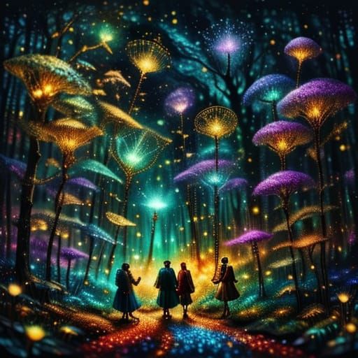 Magical Forest People in Enchanted Forest