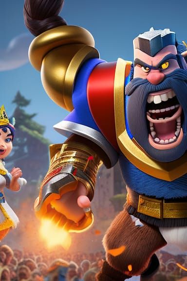 Epic Clash: Red King vs Blue King in 3D