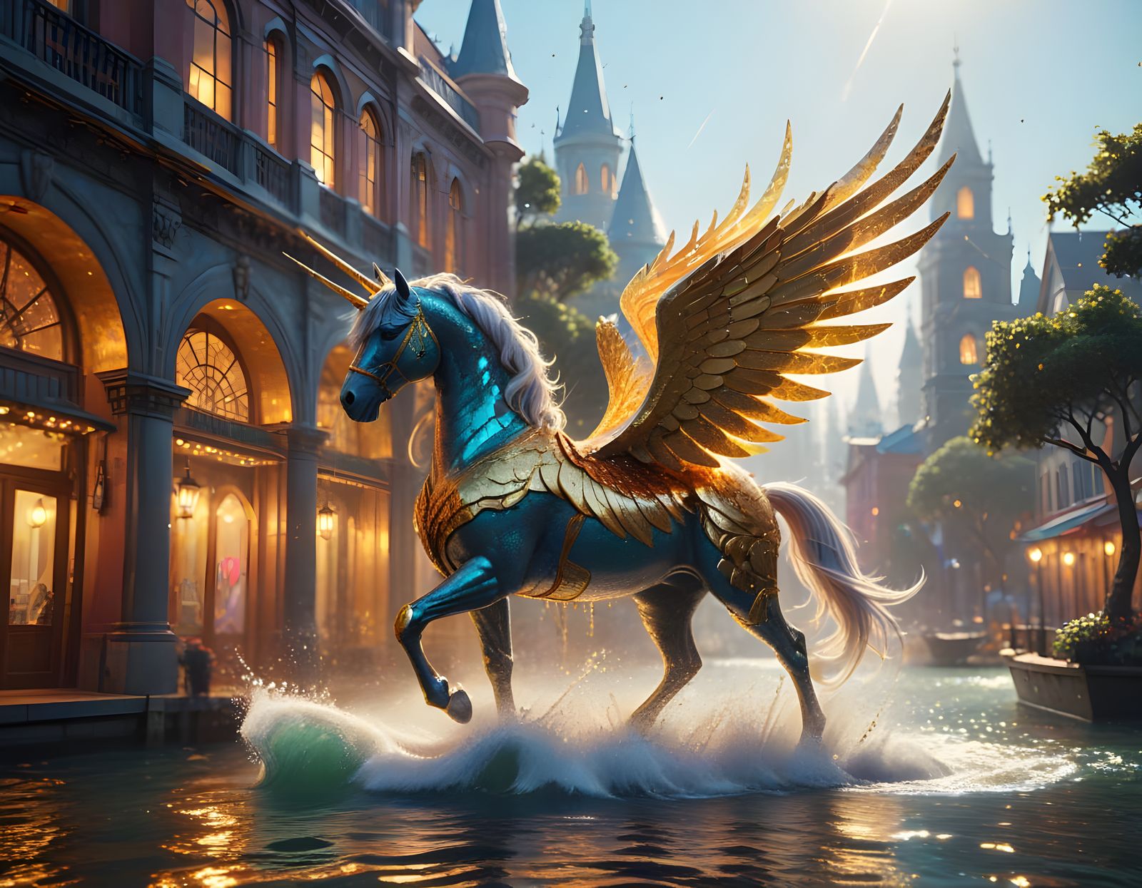 Golden Winged Bicorn