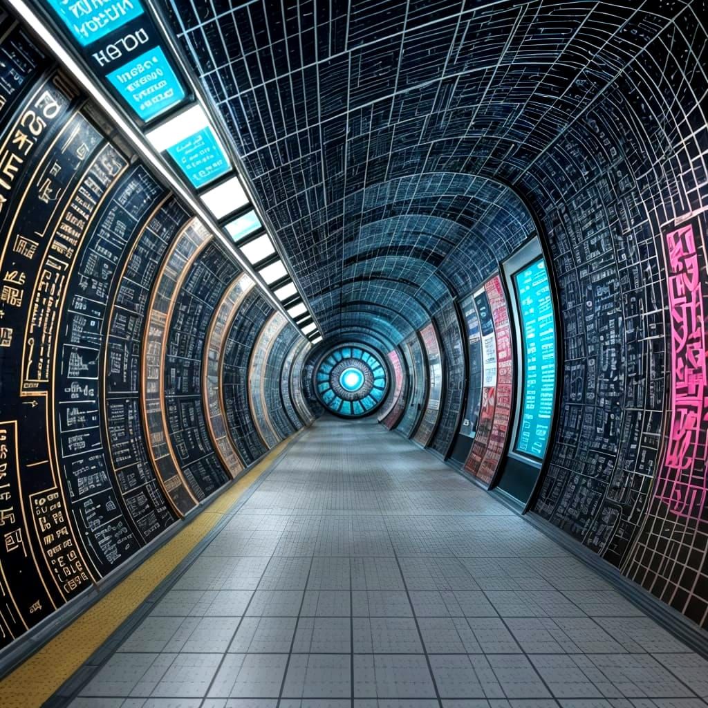 Abstract Subway Art with Prophetic Words