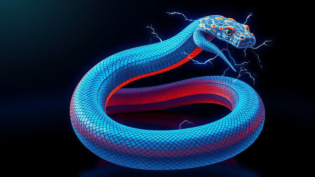 Electric Serpent: A Fusion of Futuristic Art Styles