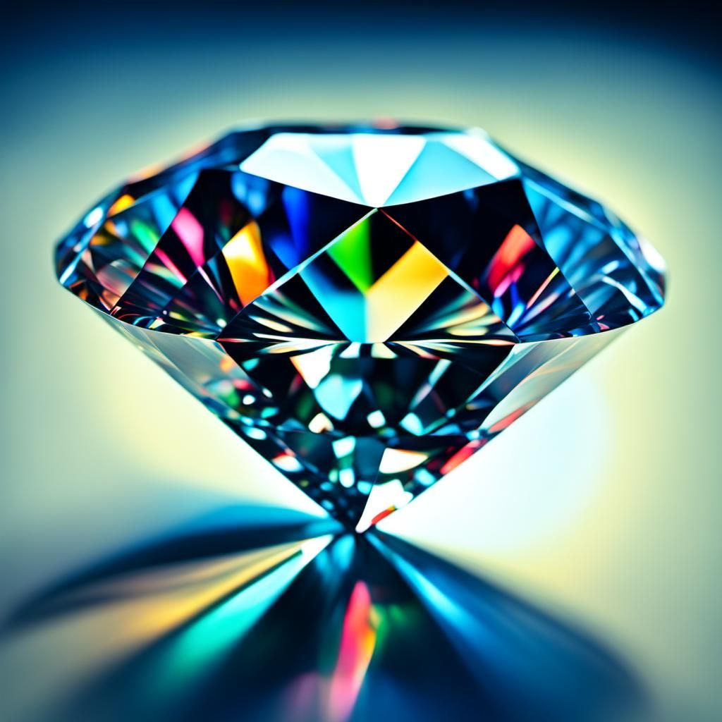Multicolor Diamond Sparkles in Hyperrealistic Detail