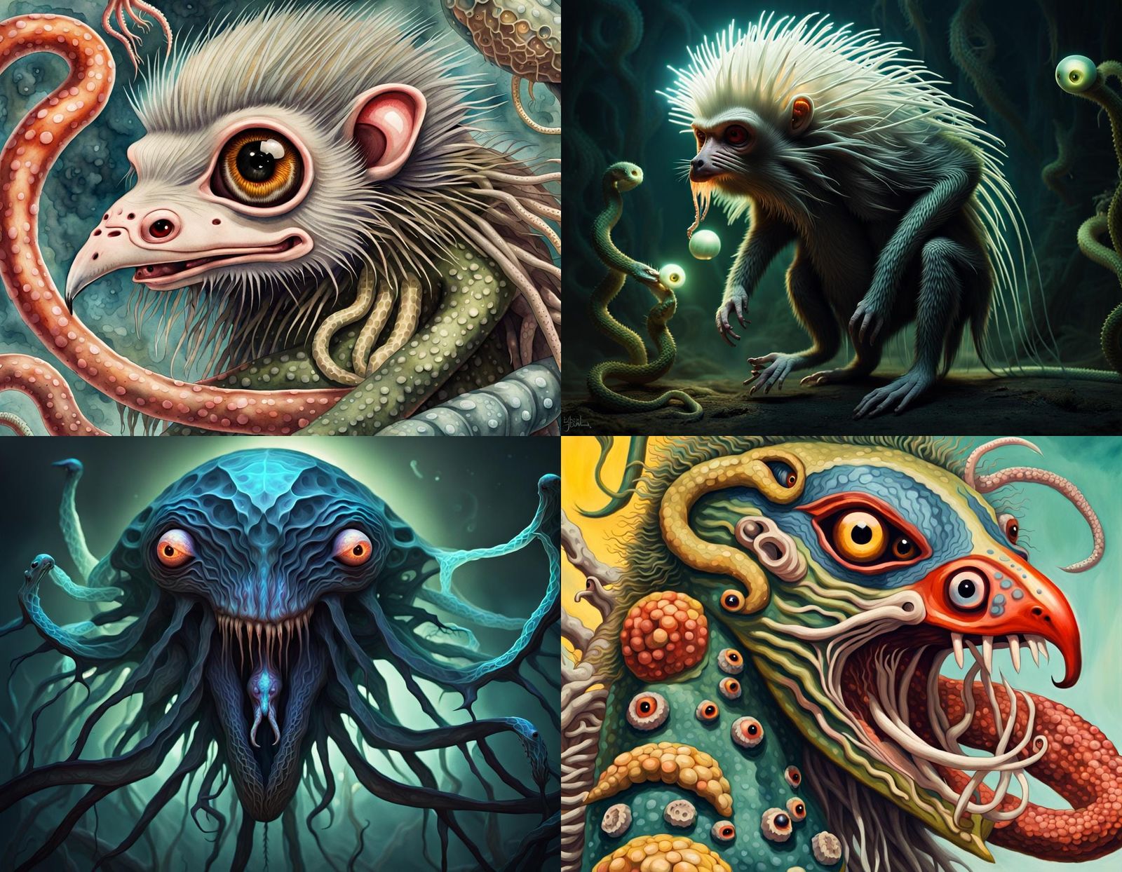 A Horrific Ladybird Book Creature: Mutated Monster with Snou...