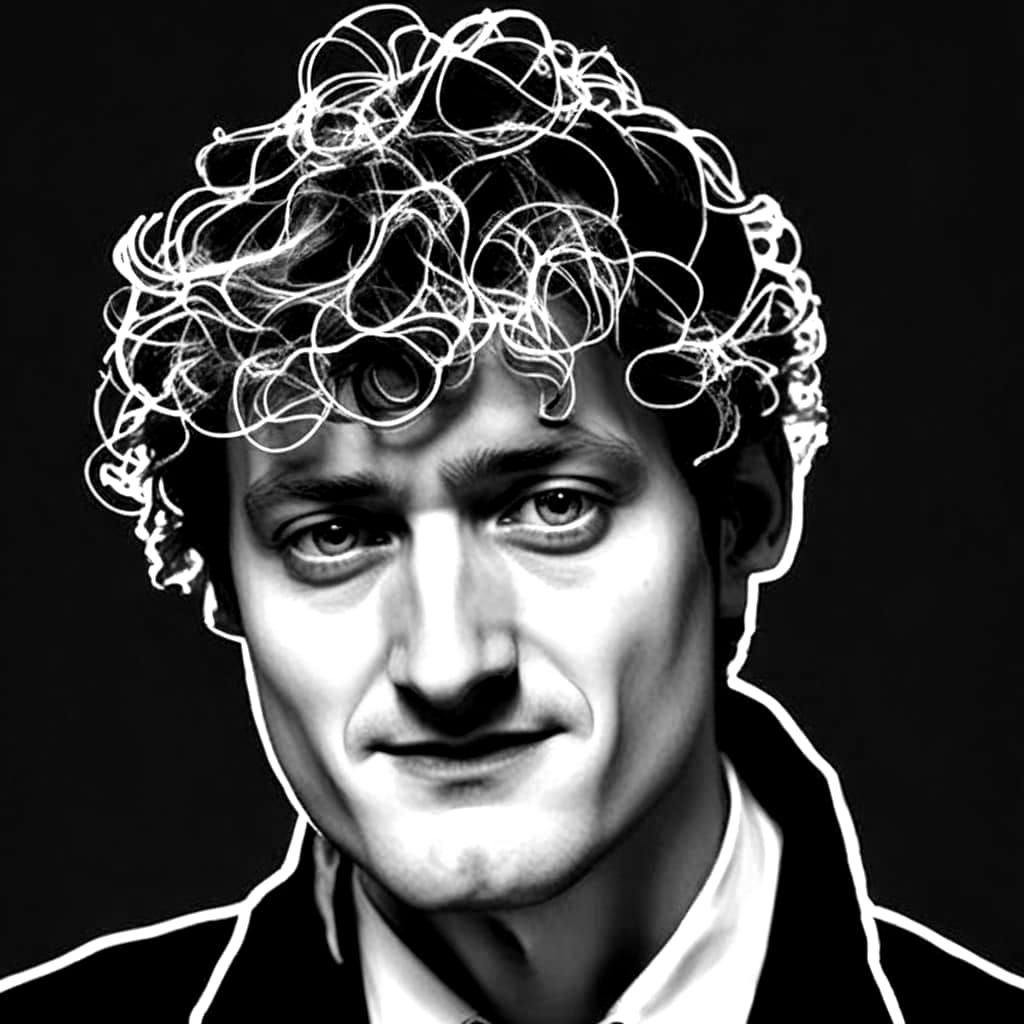 Vermiculationpunk Portrait in Distressed Digital Style