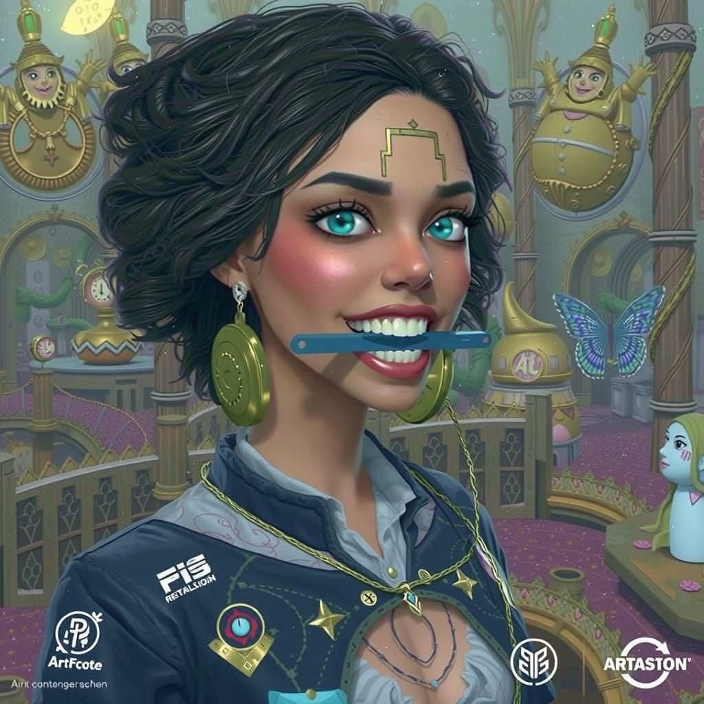 Futuristic Mystic in Whispering Vibration Haze