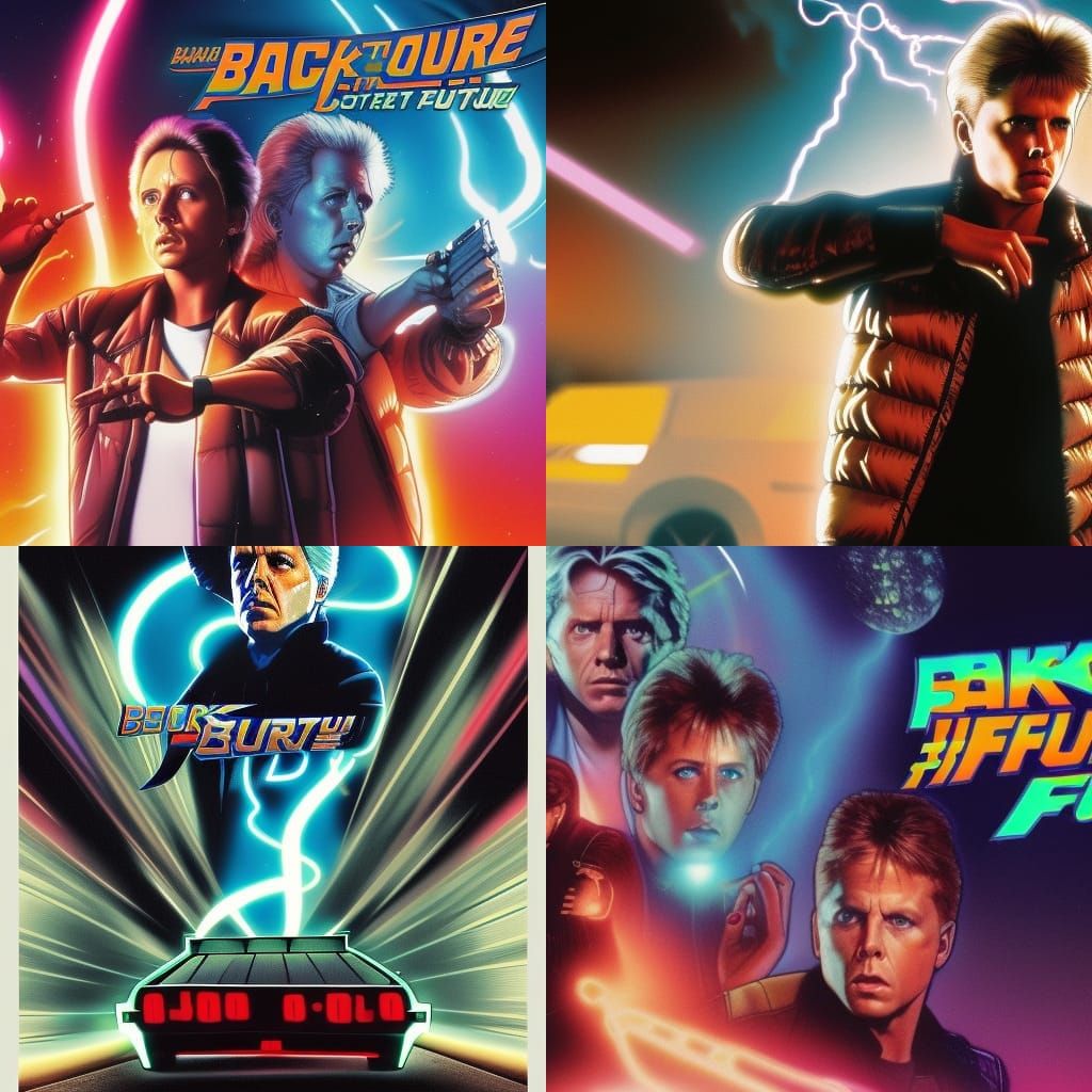 Back to the Future in Cyberpunk 2099 Neon Style