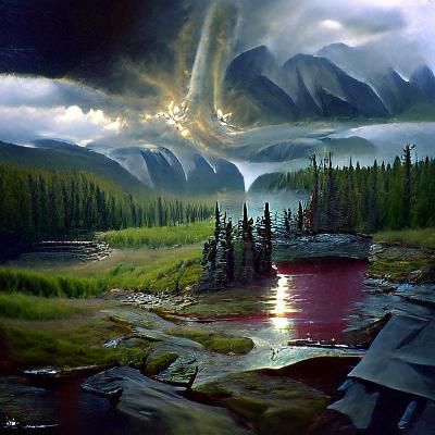 Cosmic Tentacles Invade Canadian Wilderness: Detailed Matte ...