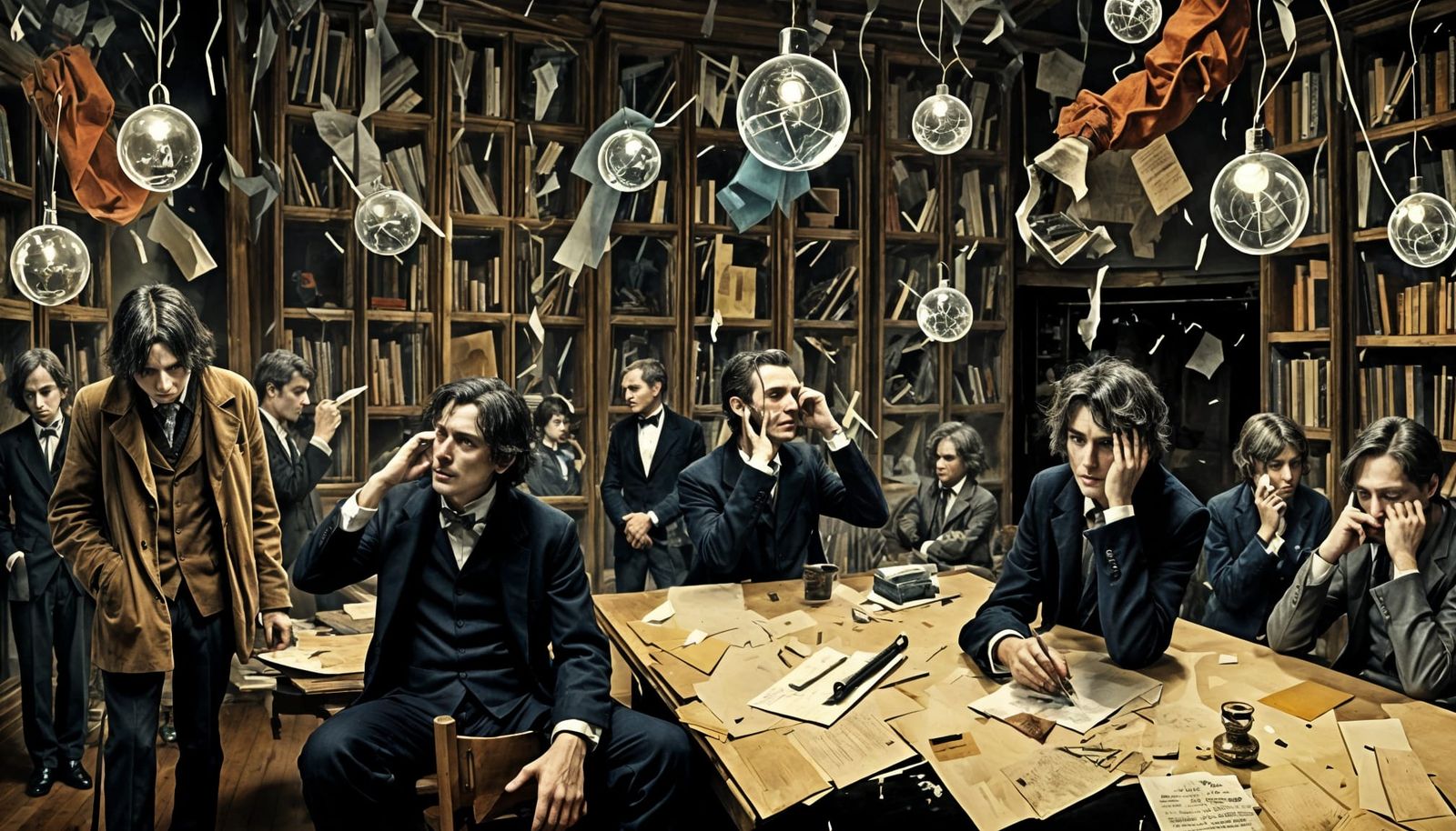 Surreal Scene of Minds Destroyed by Madness