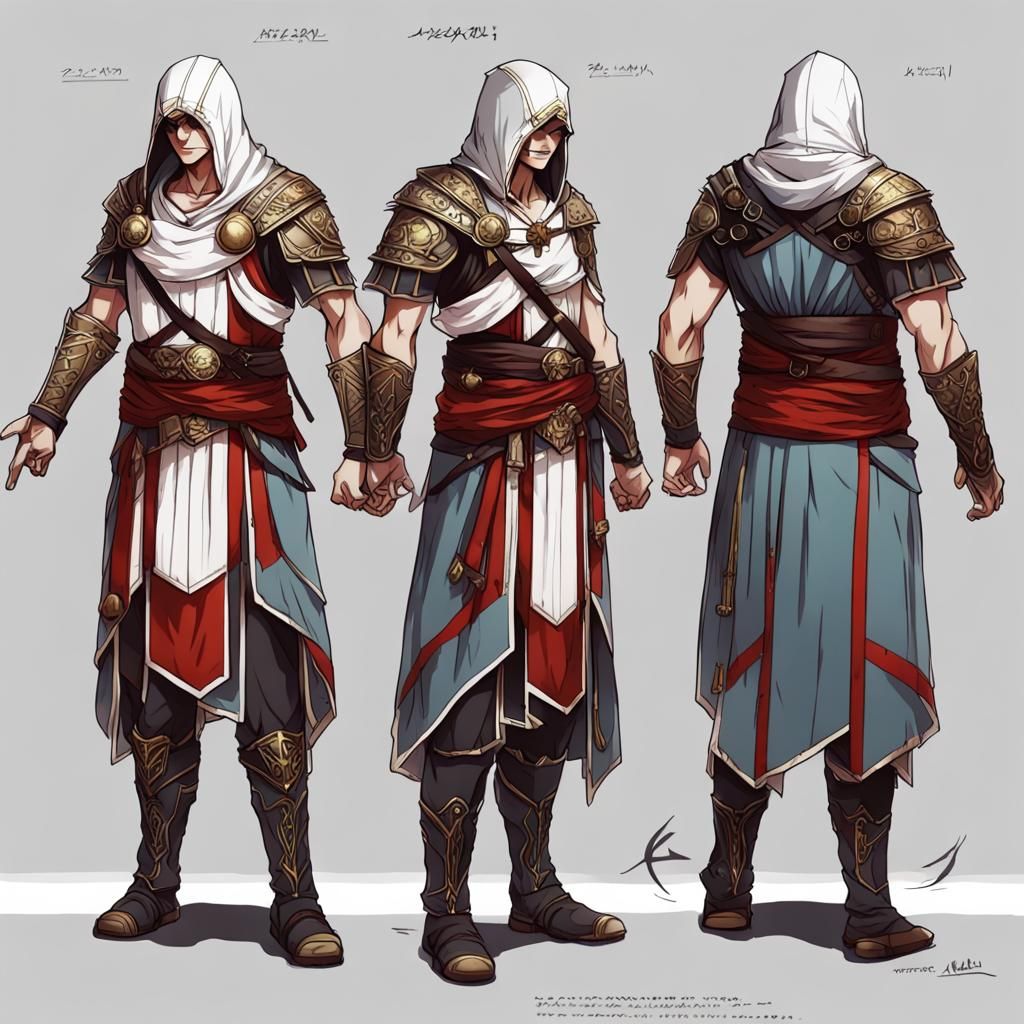 Roman Assassin in Anime Style