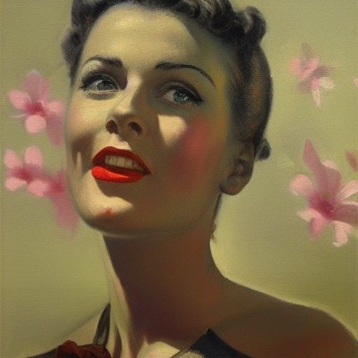 1950s Style Oil Painting by James Gurney