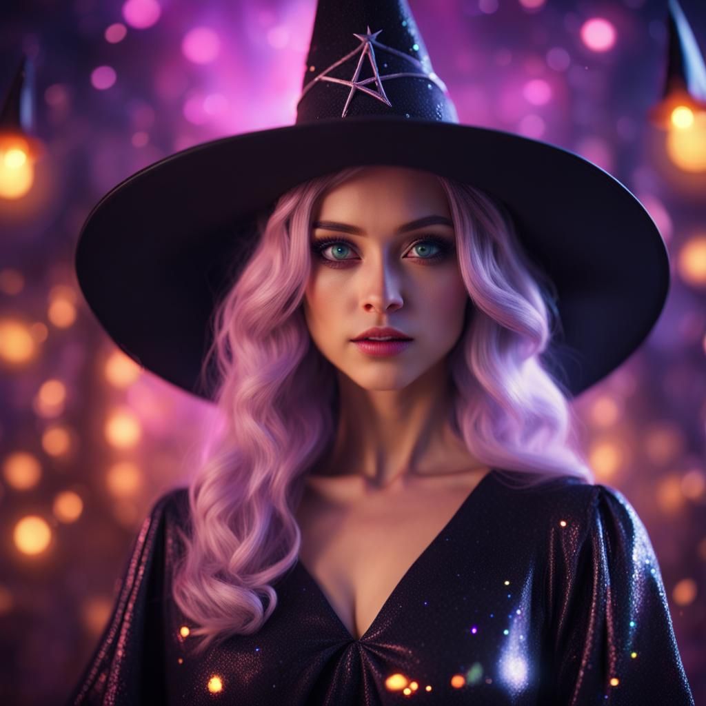 Witchy Wonders: Holographic, Large-eyed, Beautiful, Fantasti...