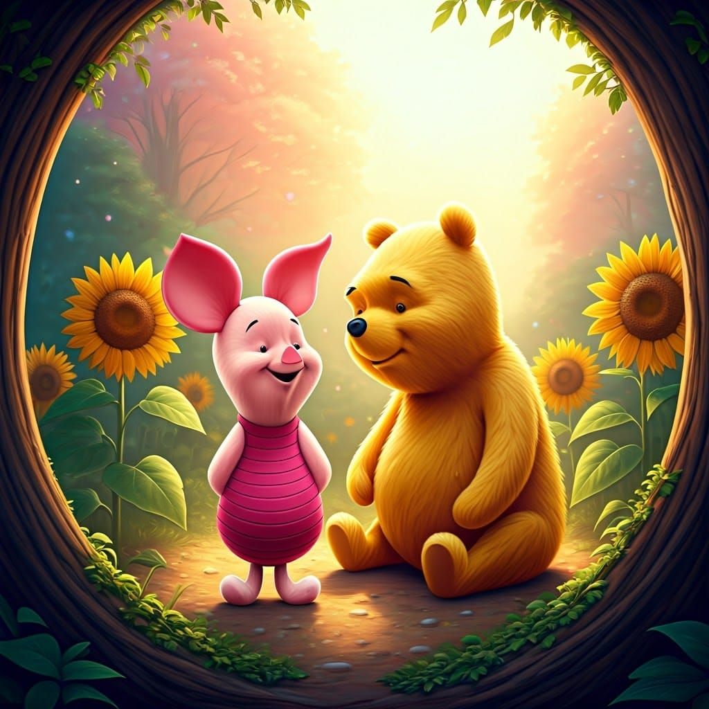 Piglet's Lullaby for Pooh in Dreamlike Forest