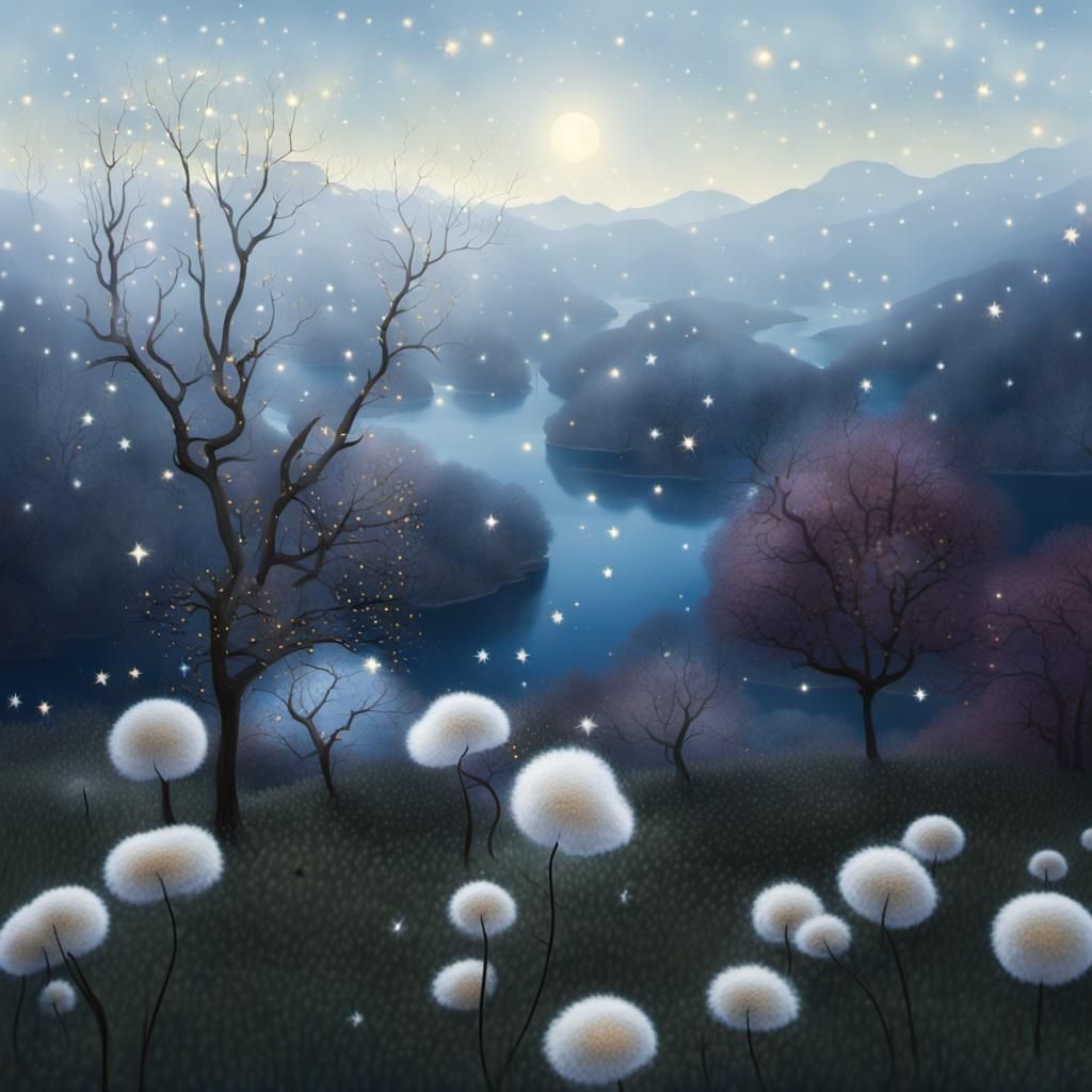 Golden Pompom Flowers Dancing in the Breeze