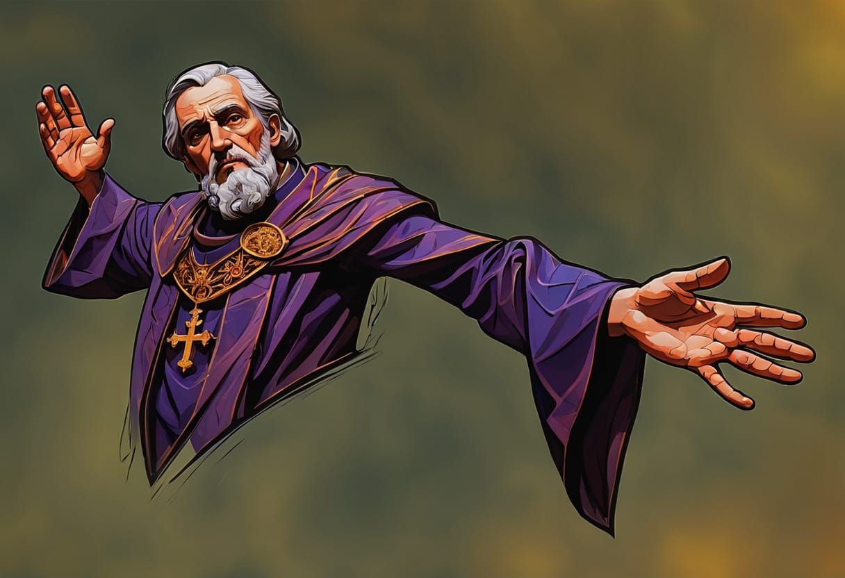 Apostles of Fray Dulcino in Mystical, Gothic Setting