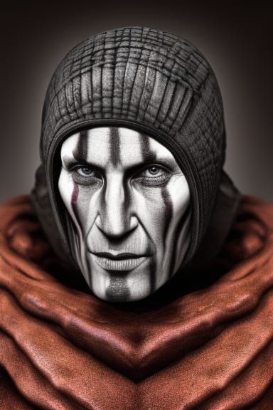 Hyperrealistic Ice Angel Portrait with Shadow Depth