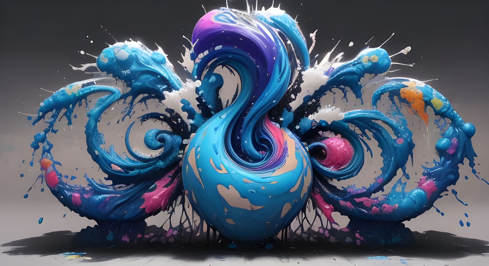 Fractal Conception: Graffiti Art in Polychromatic Colors