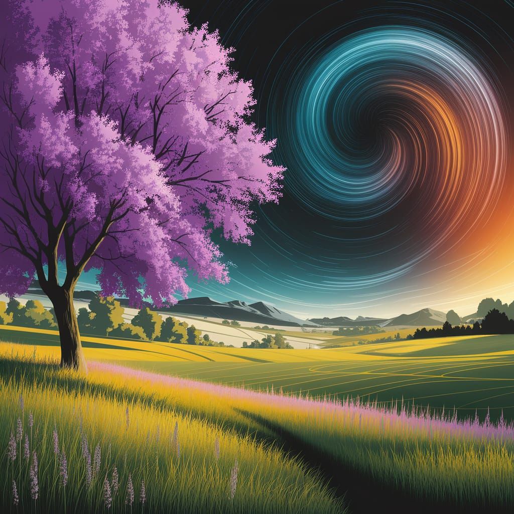 Misty Lilac Pasture Abstract Texture