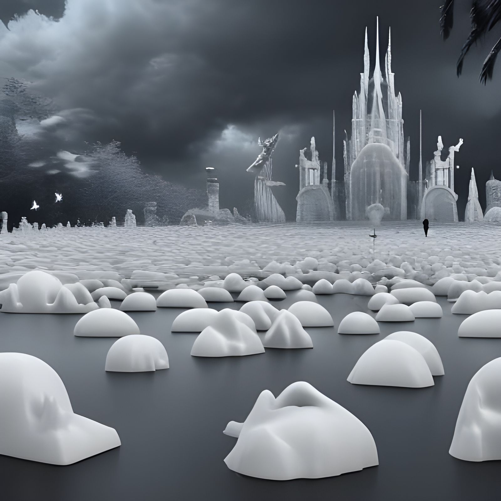 Styrofoam glacier melting