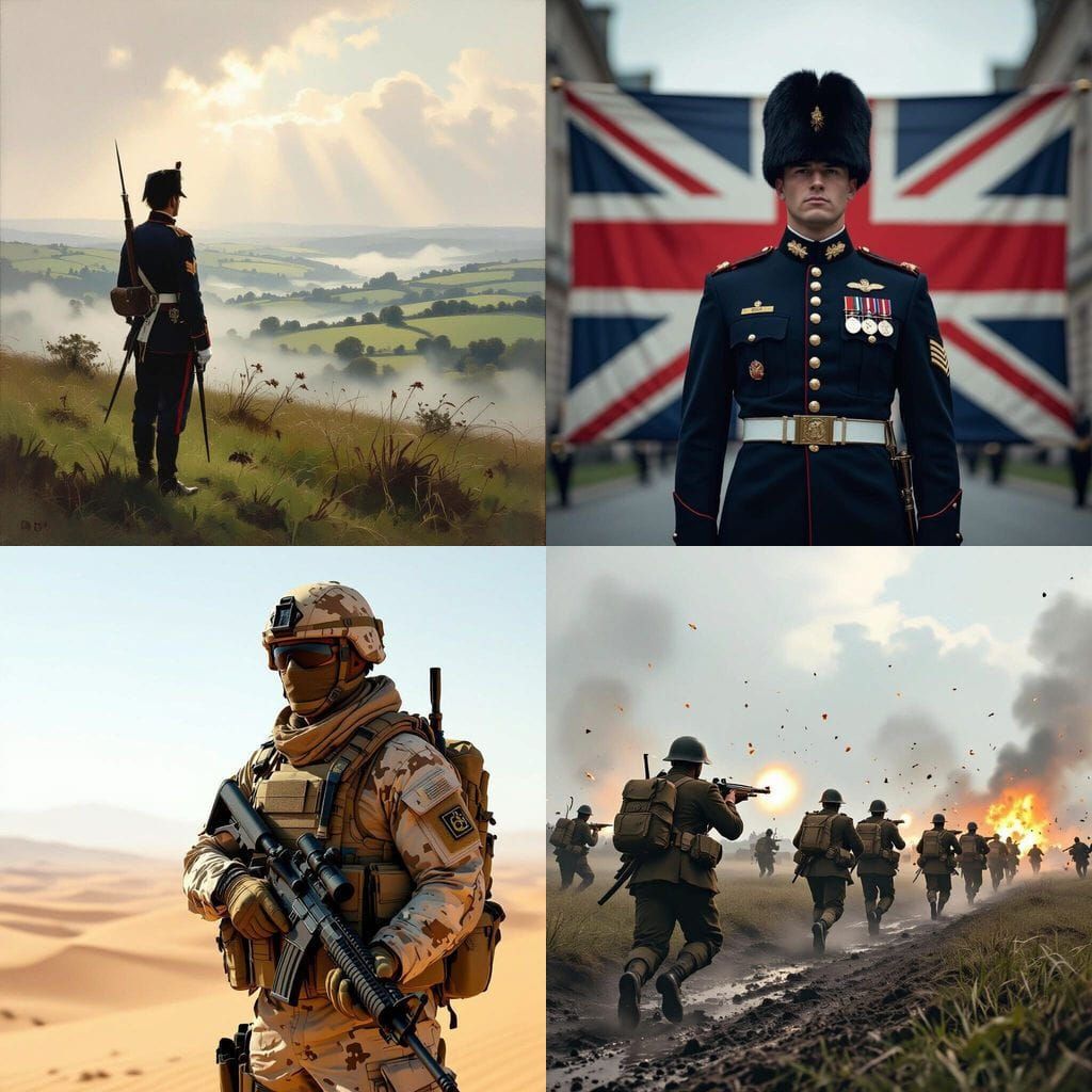 British Army Soldiers in Formation