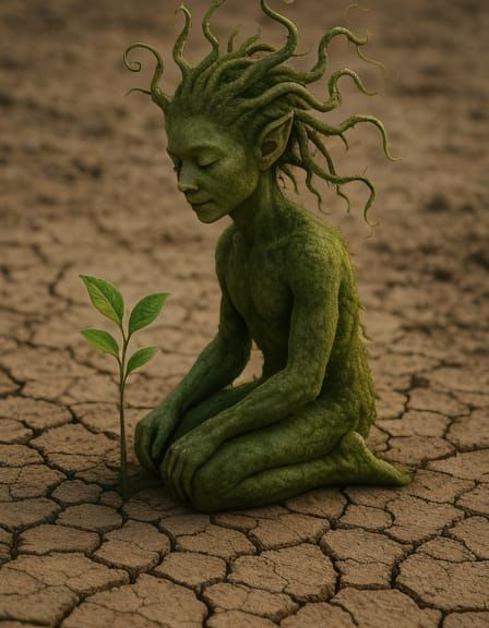 Plant Transformation: Humanoid Figure Emerges