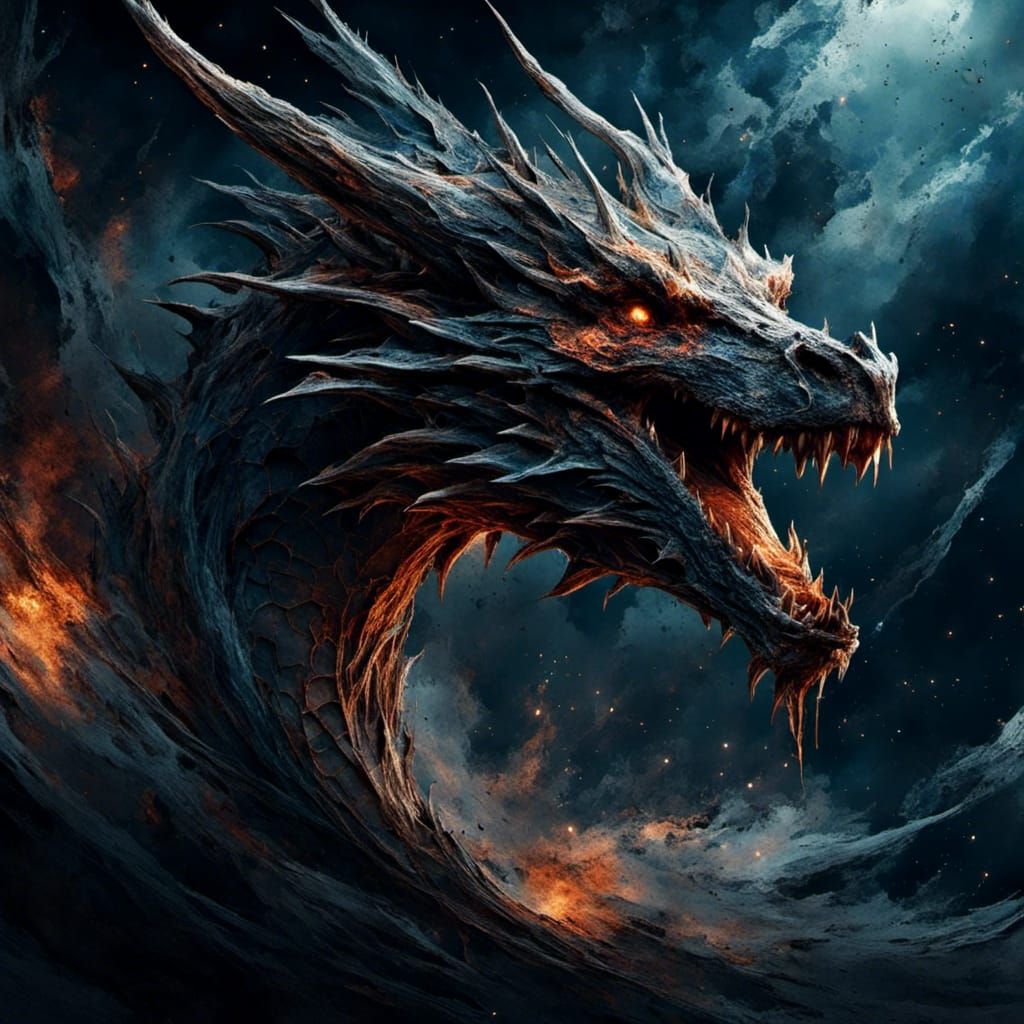 Dragon in Deep Space Concept Art