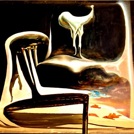 Surreal Melting Chair in Dali Style
