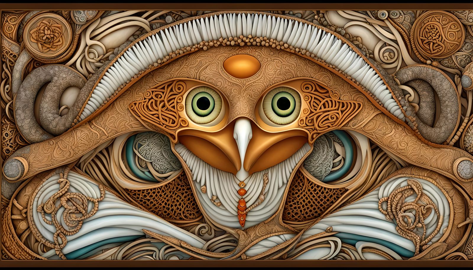 Surreal Tasmanian Devil as Palawa Kani Guardian in Celtic-In...