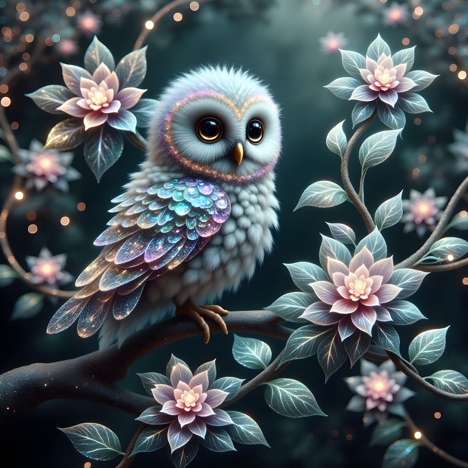 Whispering Holographic Owl of Luminous Spring