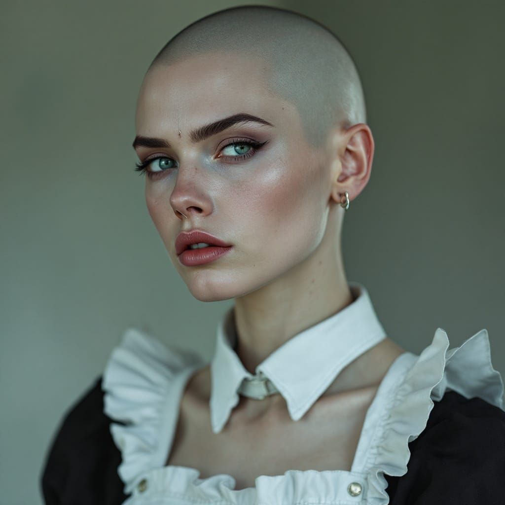 Bold Fashionista in Maid Attire